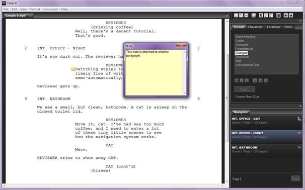 Free script writing software for Windows