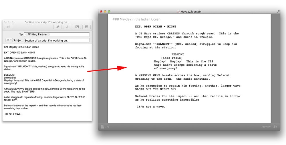 slugline screenwriting software