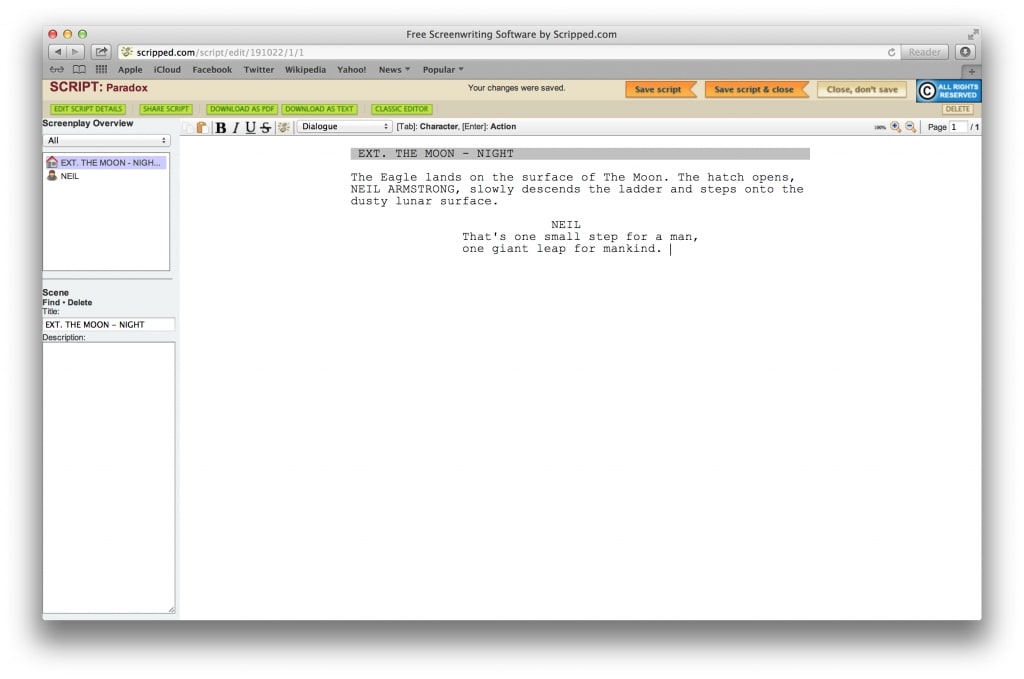 Free script breakdown software mac pro