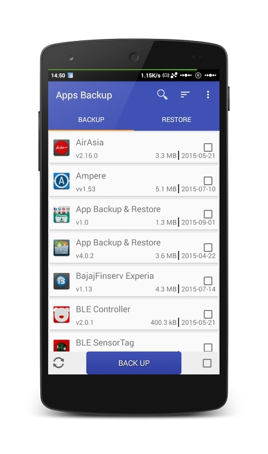 Android backup app