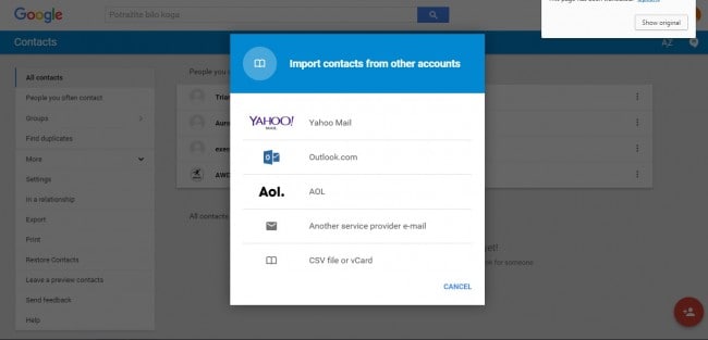 sincroniza los contactos de Android a Gmail.