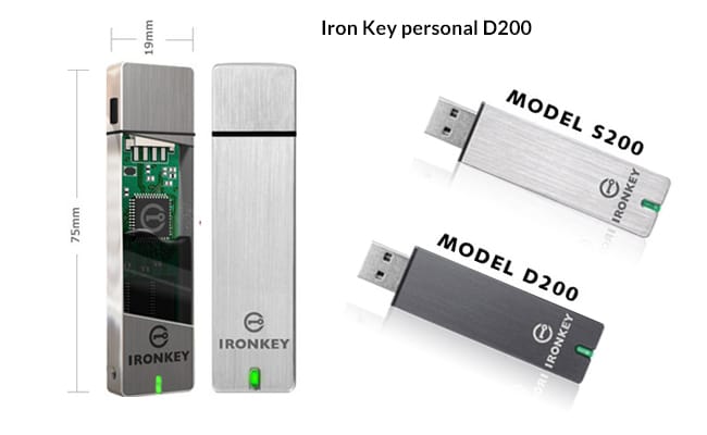 iron key personal d200 secure flash drive