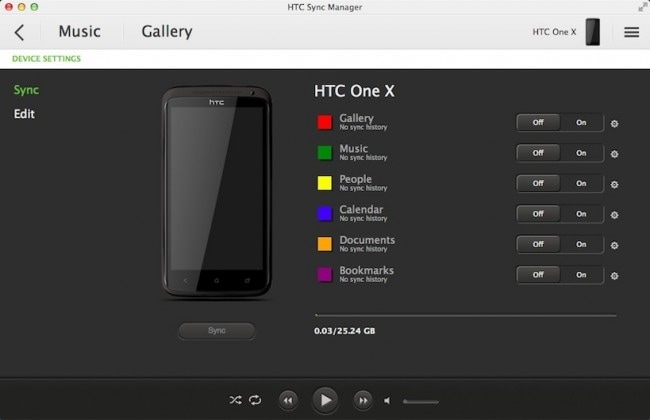 using htc sync manager