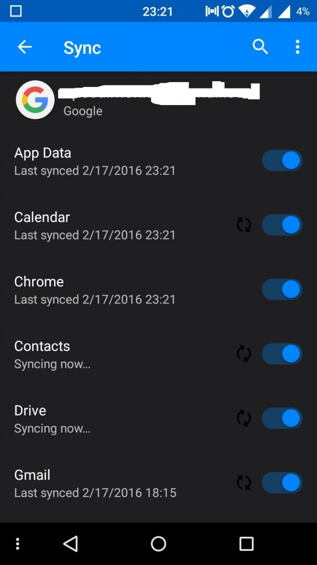 backup android to google cloud