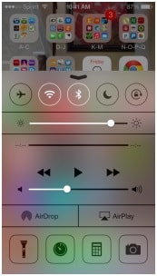 Connect iPhone to Monitor - Tap Airplay