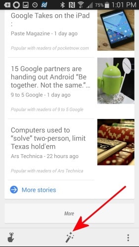 get sports news with google now