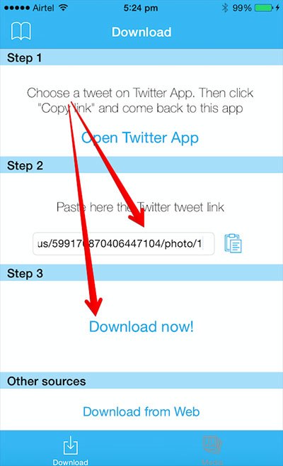 how to download twitter videos iphone