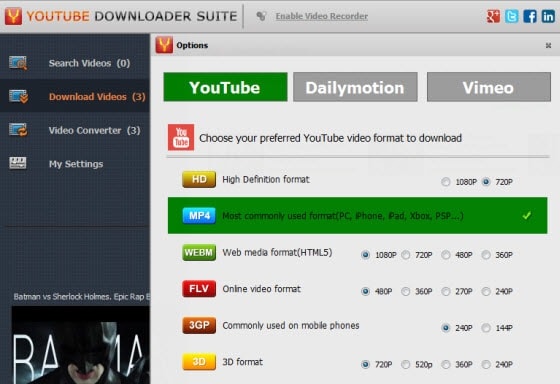 web youtube download