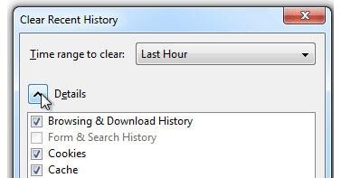 clear Firefox browsing history
