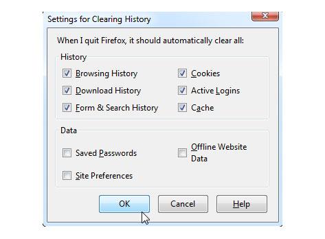 Delete Browsing History Vista Firefox
