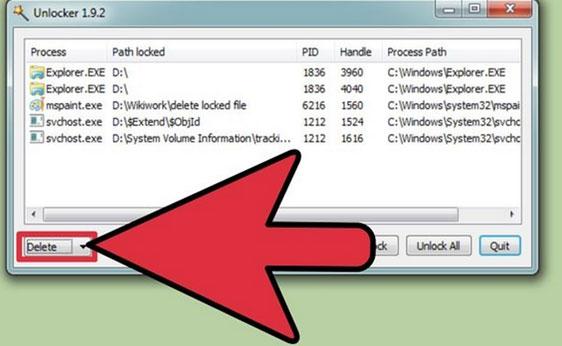how to delete locked files on pc
