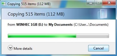 backup de arquivos de flash drive