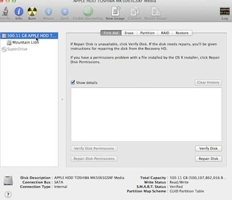 créer une partition sur Mac OS X