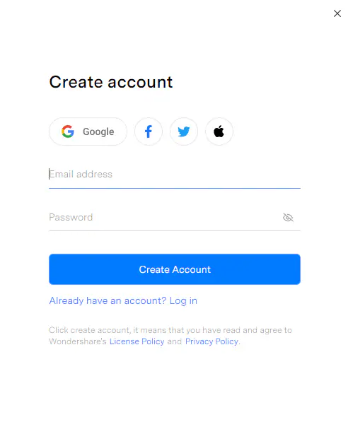 create account