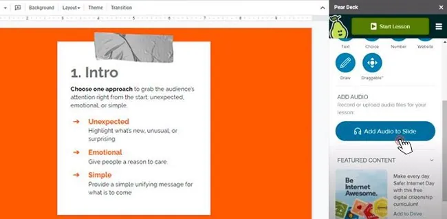 How to record voiceover on google slides