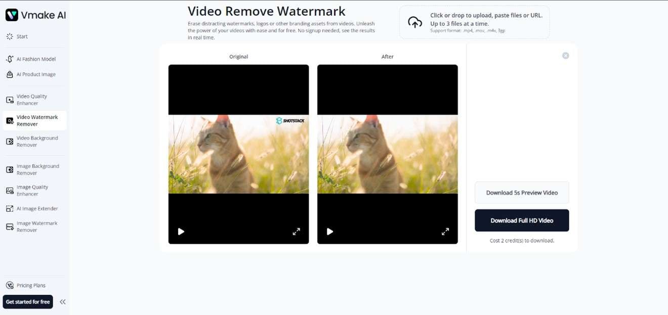 ai free online watermark remover