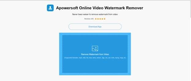 online watermark remover by ai-based tool apowersoft