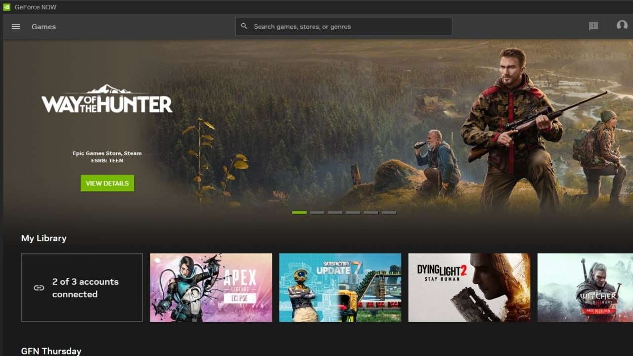 geforce now game streaming site