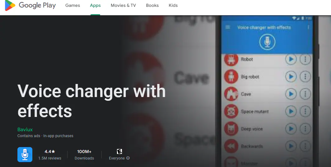 android voice changer with effects voice changer