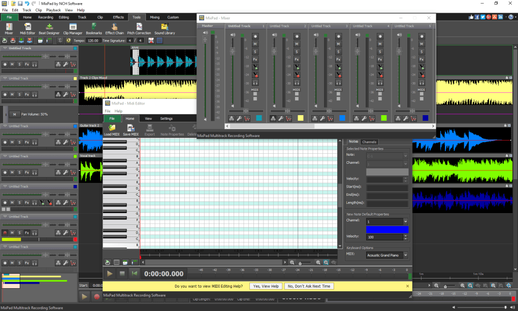 mixpad recording desktop 