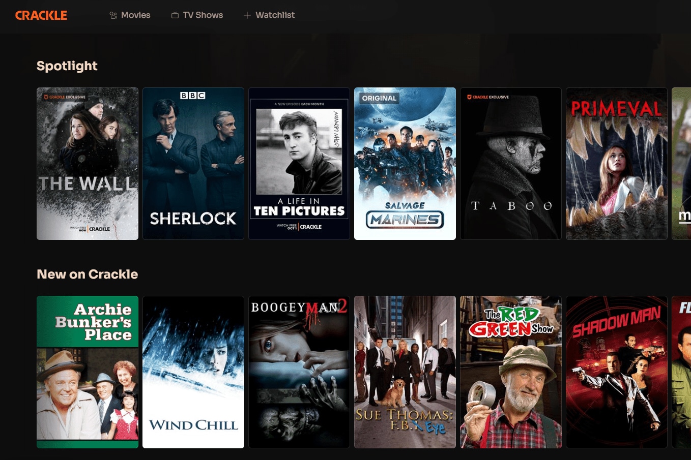 crackle free tv streaming services