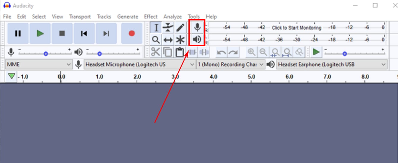 select your recording source audacity