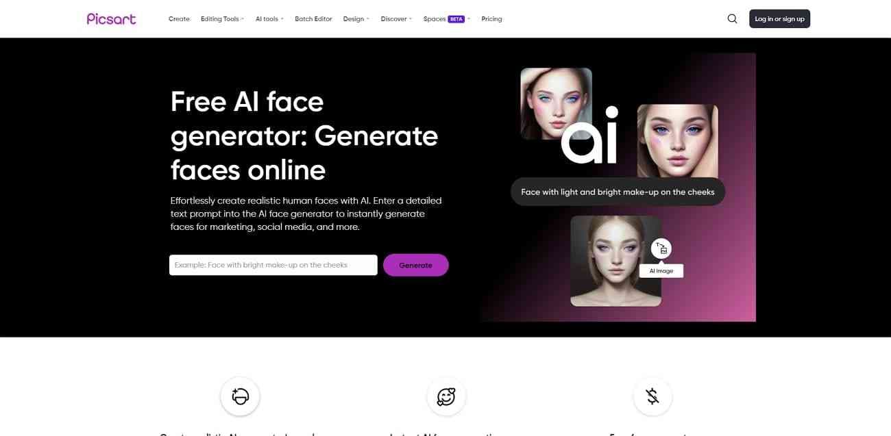 picsart ai face generator