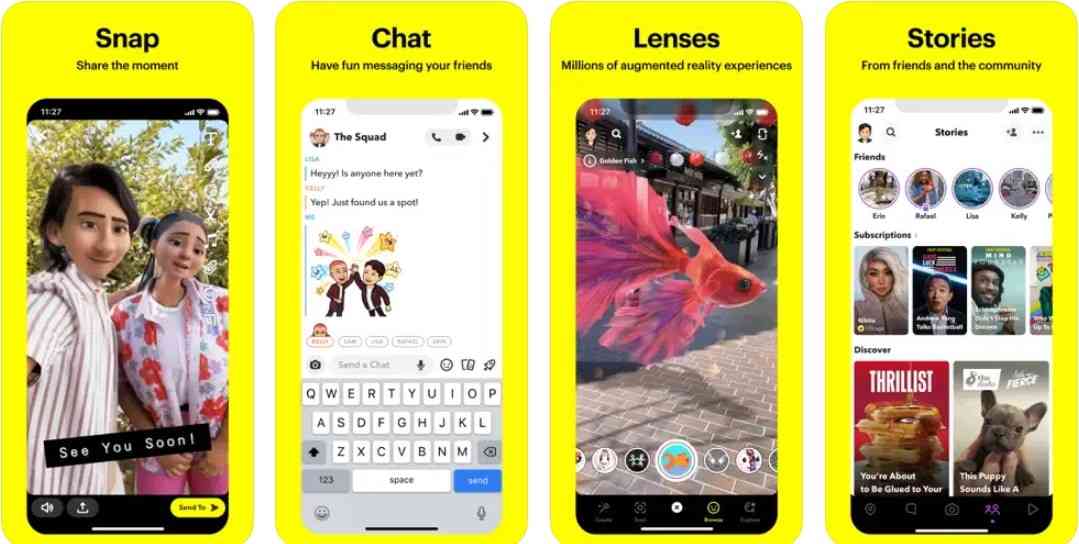 snapchat aplicación de chat en video