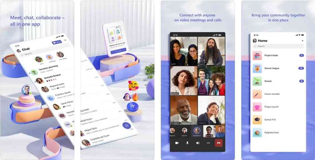 microsoft teams video chat app