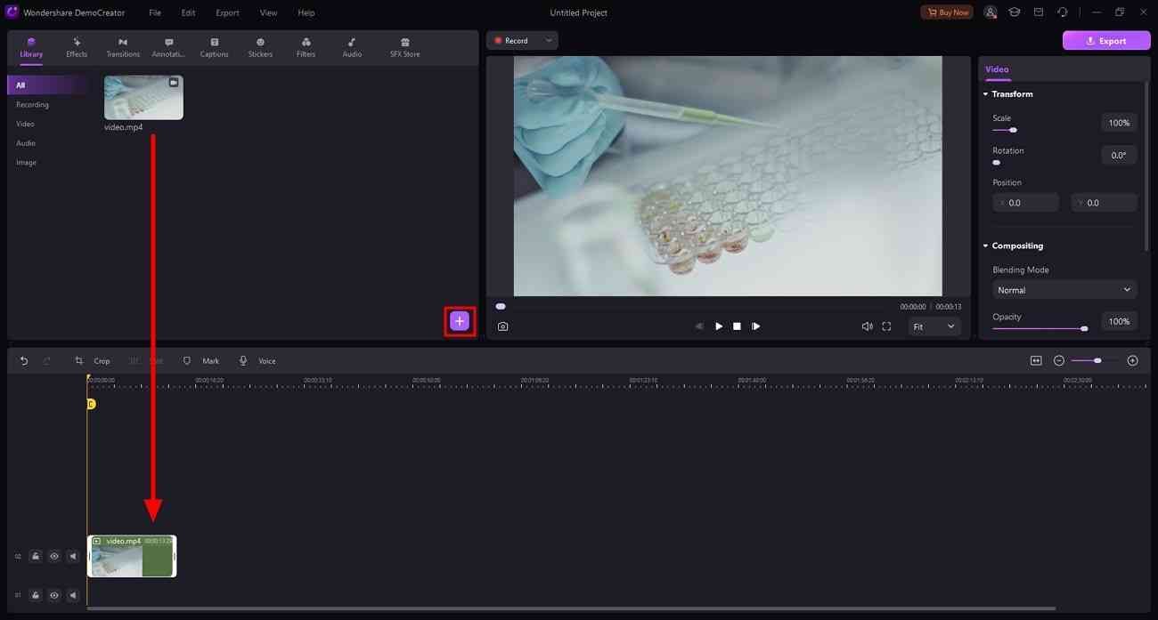 add media files into democreator