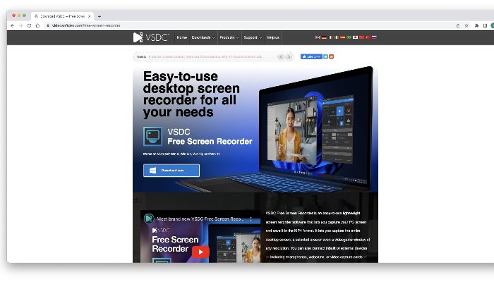 best youtube recorder - VSDC