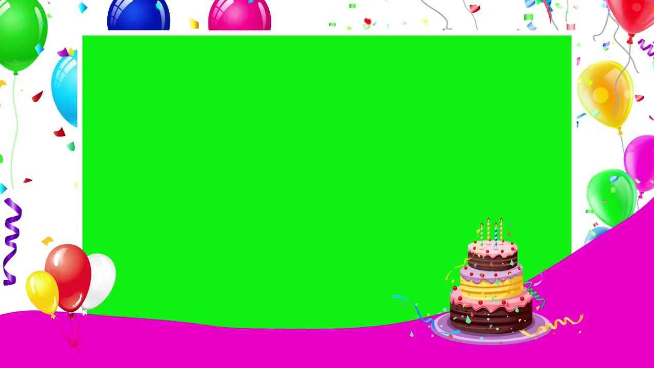 idée de vidéo d'anniversaire sur fond vert