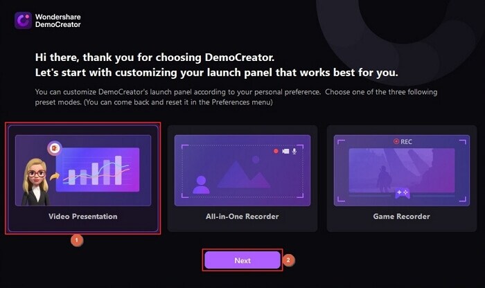 launch DemoCreator avatar maker app