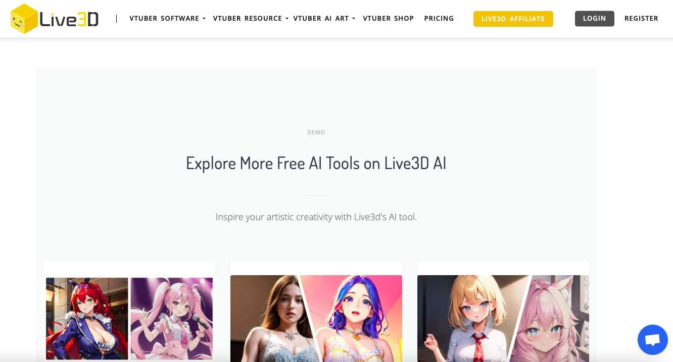 ai anime character generator by live3d