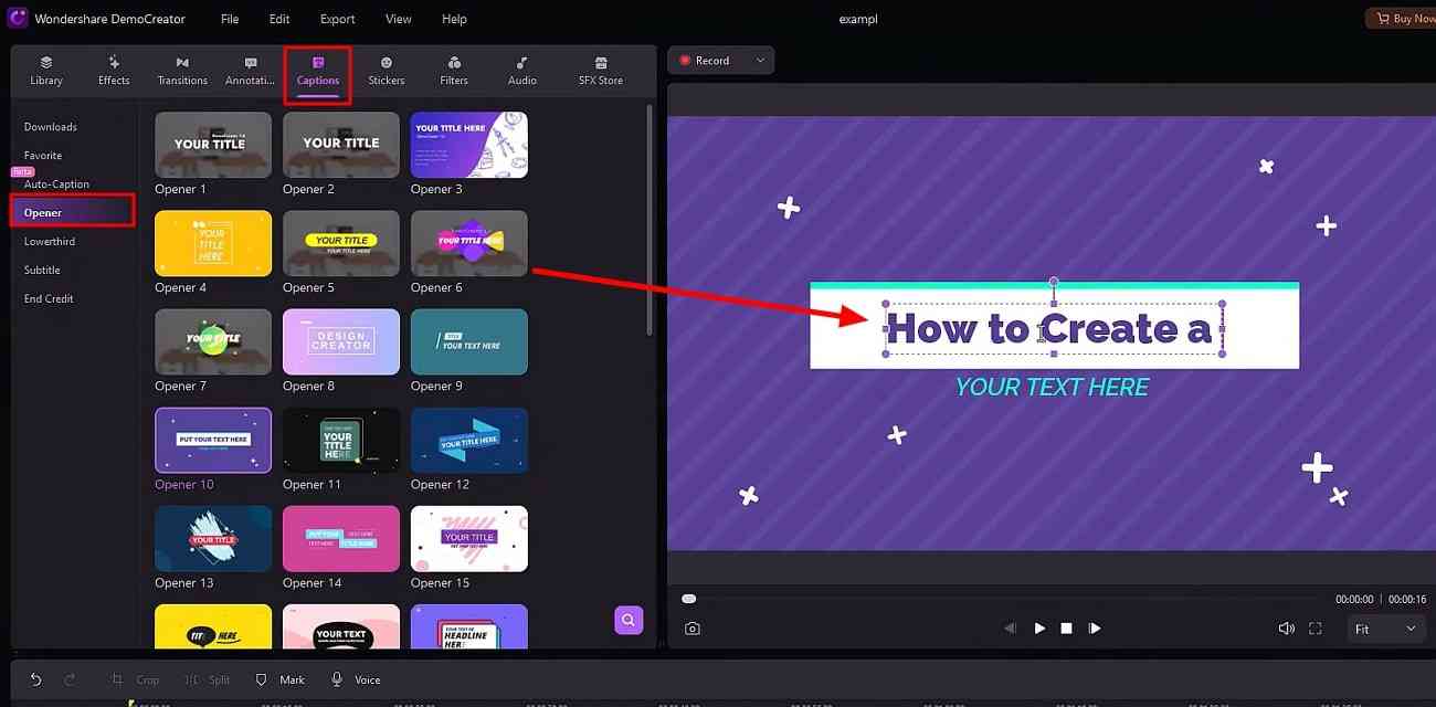 add captions to demo video