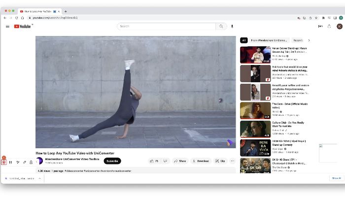 detener la grabación del video en streaming