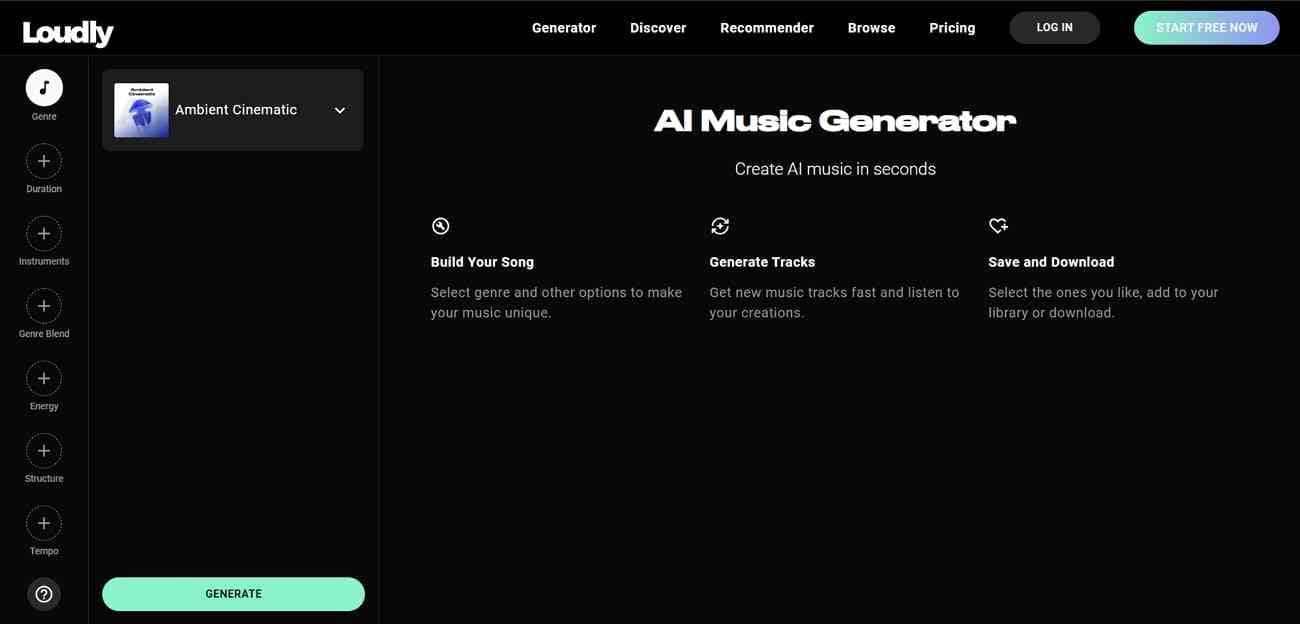 loudly ai music generator