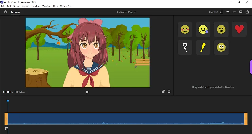 editar personaje animado twitch grabado en creative animator