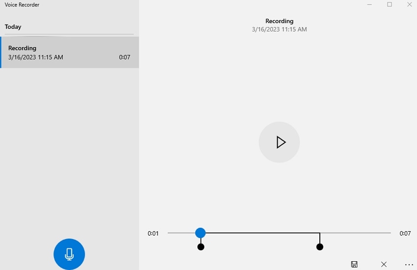 edit recorded audio on voice recorder for windows 11