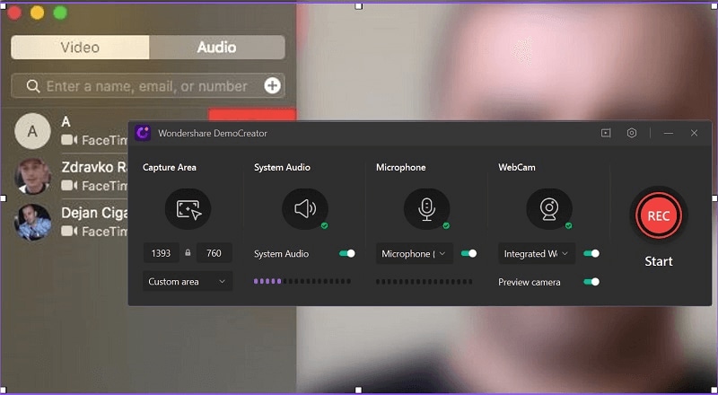 configure recording settings 