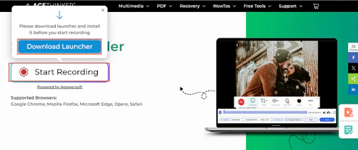 download launcher on acethinker screen recorder