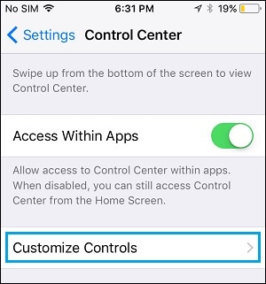 activating screen recording on iphone