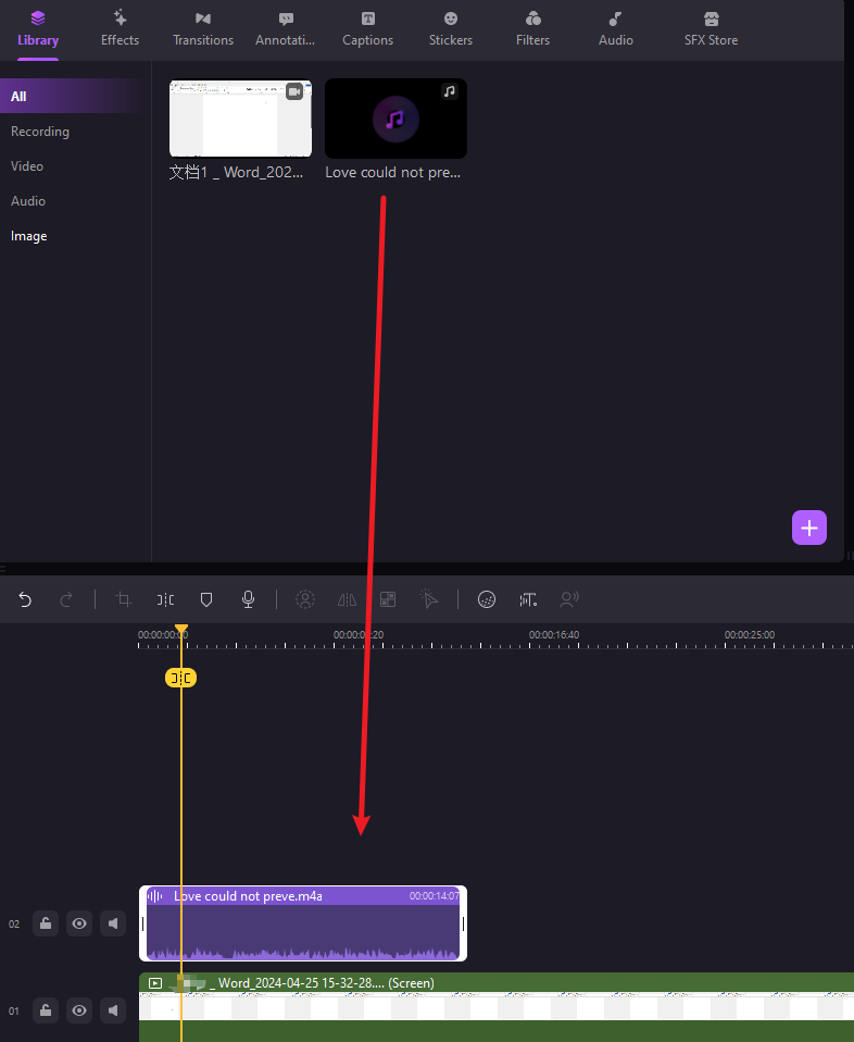 add sports announcer ai voice to timeline