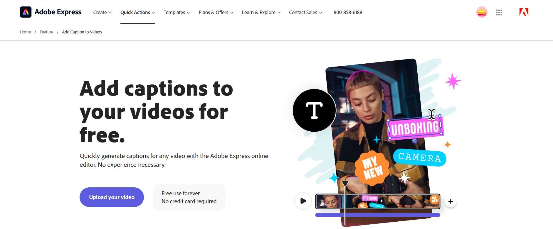 upload your video to adobe express