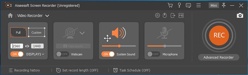 adjust recording settings