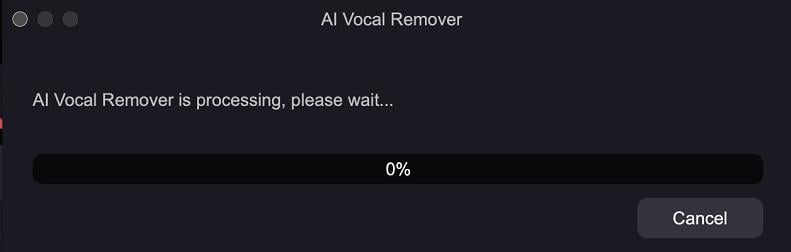 ai voice remover processing