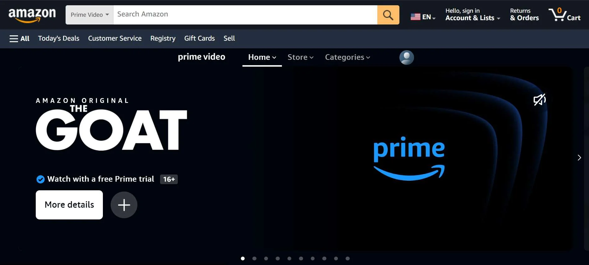 una captura de pantalla de la vista previa de amazon prime video