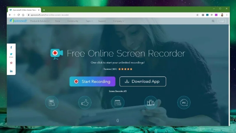 Apowersoft online screen recorder