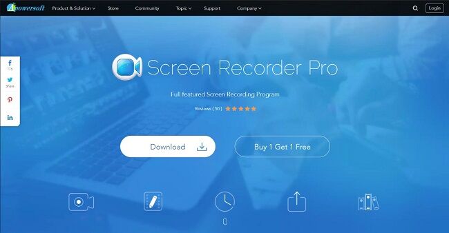 apowersoft screen recorder main interface