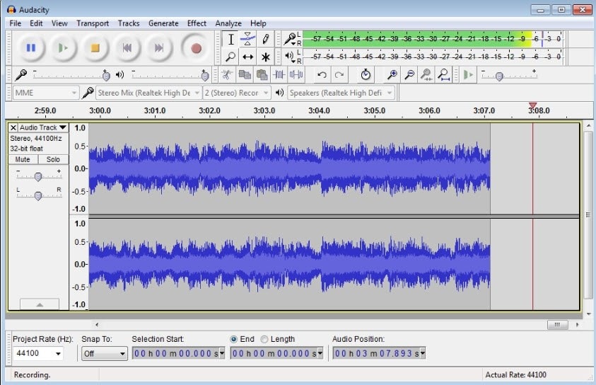 Audacity grabador de audio